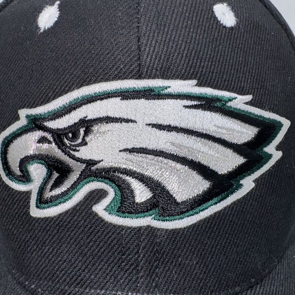 Philadelphia EAGLES Hat Ball Cap ONE SIZE Black Raised‎ 3D Logo CITY HUNTER1q - Picture 7 of 11